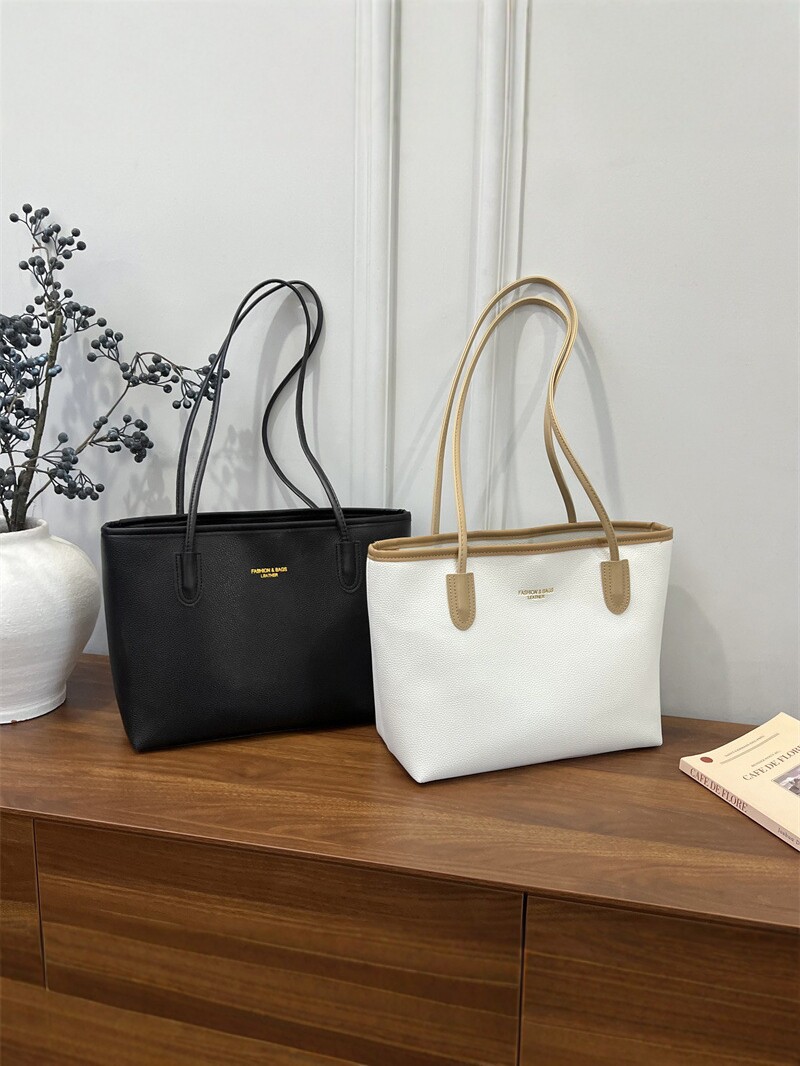 Bolso Tote para Mujer de PU con Gran Capacidad y Cierre de Cremallera para Uso Diario y Viajes