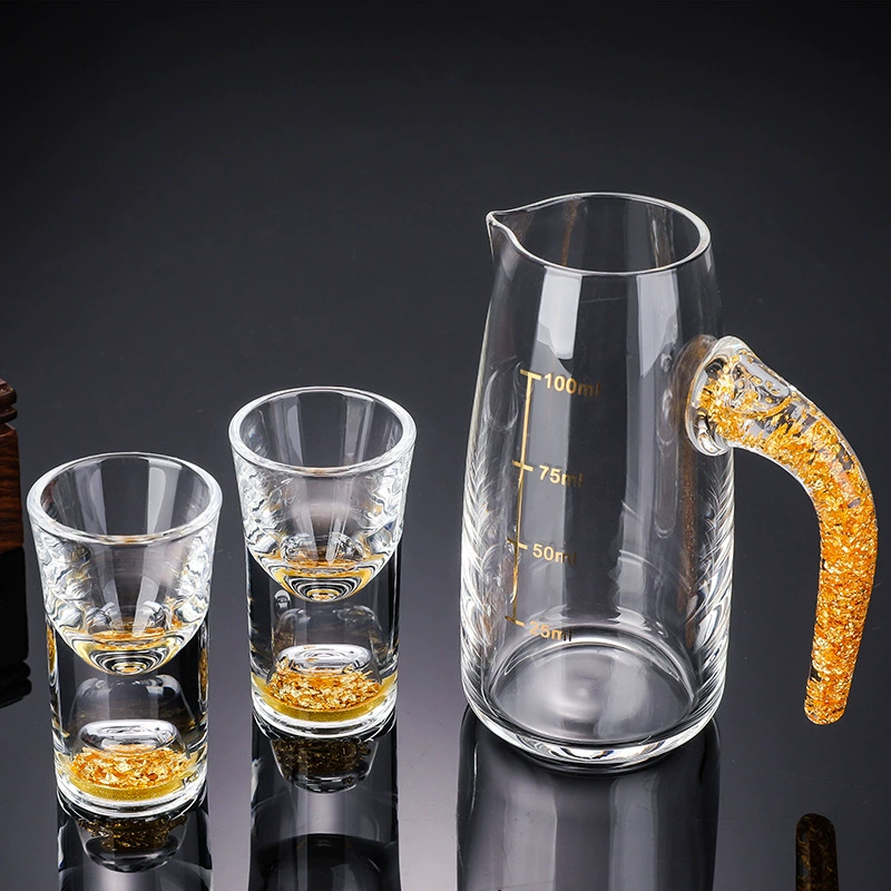 Bullet, tea cup, wine set, wineglass with scale, wine dispenser, glass gift box for home use