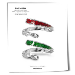 韓ins風蛇形戒指女小眾高級感冷淡風斯萊特林蛇院女孩個性食指戒