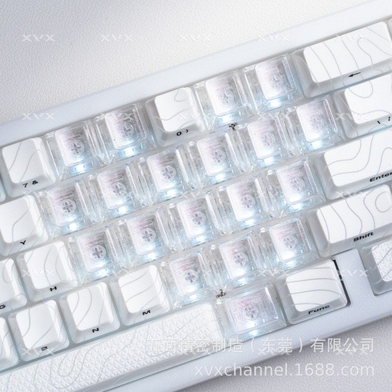 xvx 愛パーソナライズされたカスタマイズされた磁気軸メカニカルキーボードオリジナルマオ高透明発光 PC キーキャップクロスボーダー|undefined