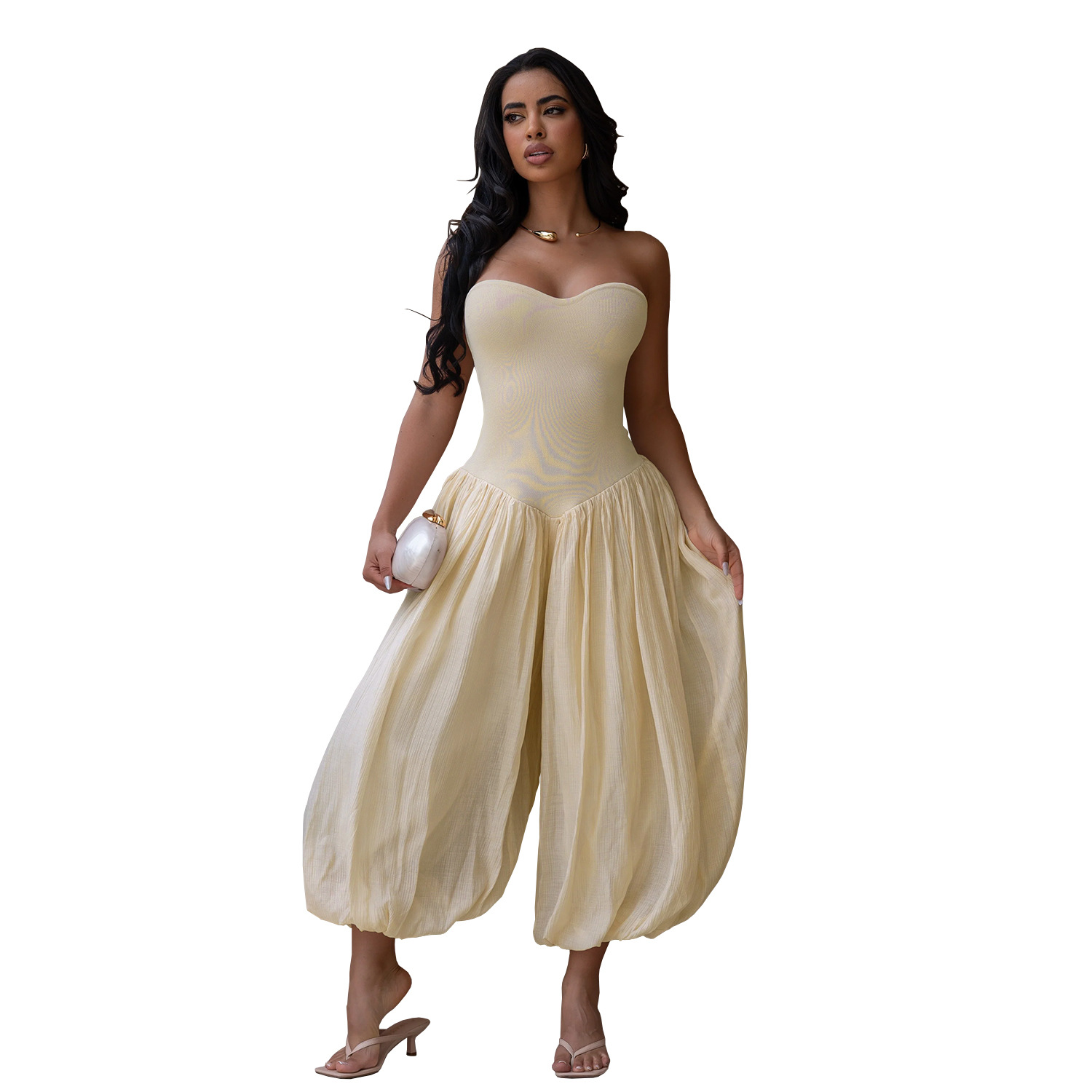 C7717 Aliexpress transfronterizo Amazon Europa y América de moda moda femenina temperamento sexy pechos delgados de moda monjeles