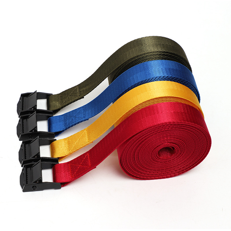 Correas de carga reforzadas con hebilla, correas de fijación para automóvil de aleación de zinc, cincha fina, cincha de nailon con patrón de espiga