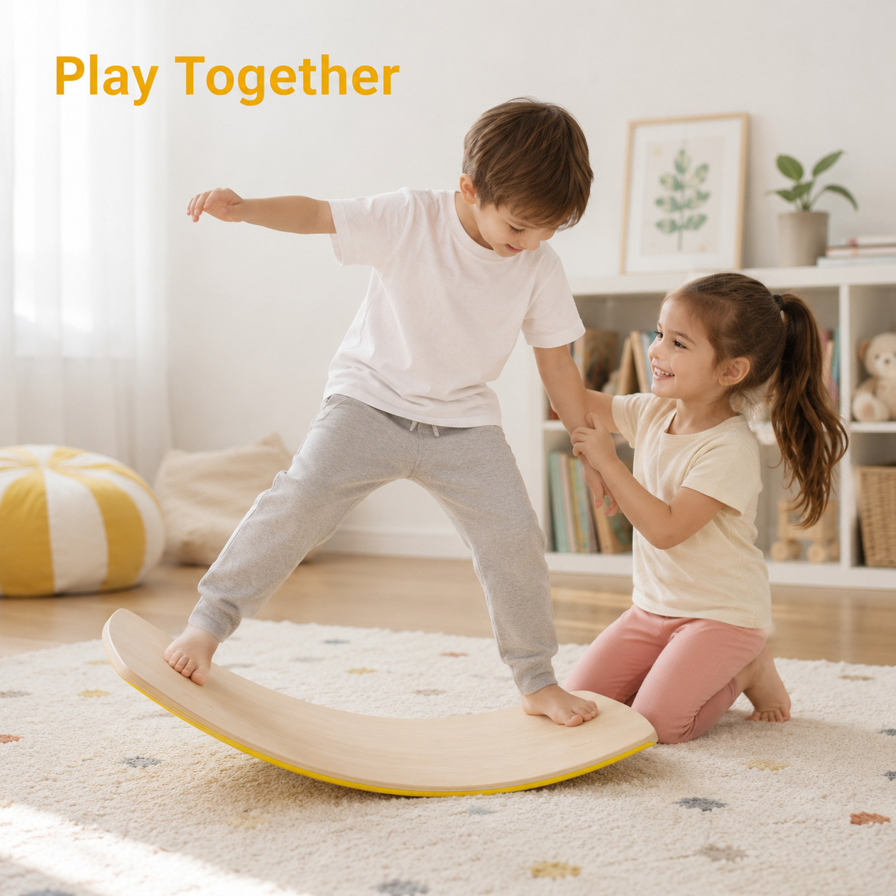 Balancín de Madera para Niños, Entrenamiento de Integración Sensorial, Práctica de Yoga, Tabla de Equilibrio, Entrenamiento Sensorial
