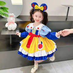 2024春季新款女童洛麗塔Lolita公主裙兒童白雪公主蓬蓬裙一件代發