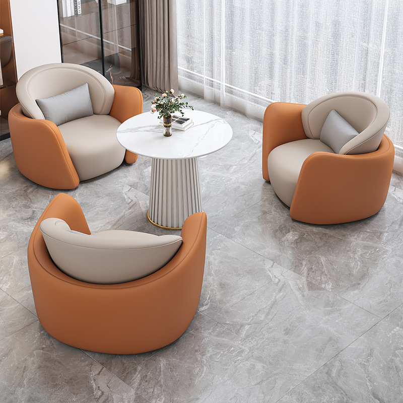 Mesa y silla de negociación sala de estar de lujo ligero sala de estar moderna mesa de recepción mesa de negociación oficina de ventas salón de belleza recepción