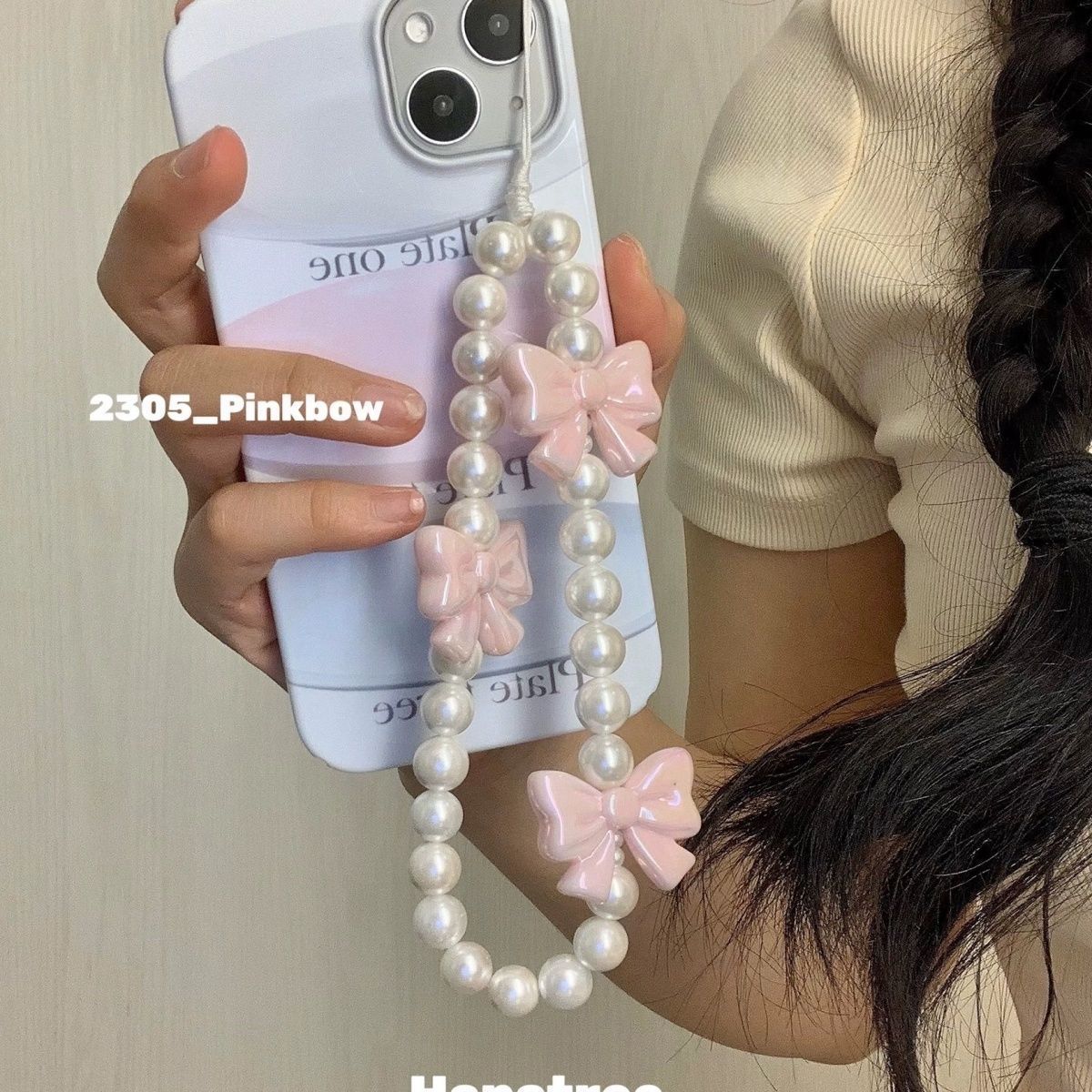 Mobile Phone Chain Classification 1 Piece Cute Bow Knot PVC Plastic Mobile Phone Chain