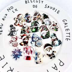 圣诞节蛋糕装饰亚克力diy草圈圣诞球圣诞树包包耳饰配件亚马逊爆