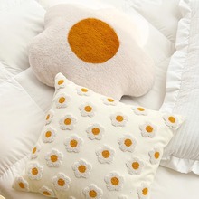 田园风小雏菊方形抱枕客厅沙发抱枕枕套可拆洗卧室床头抱枕靠枕