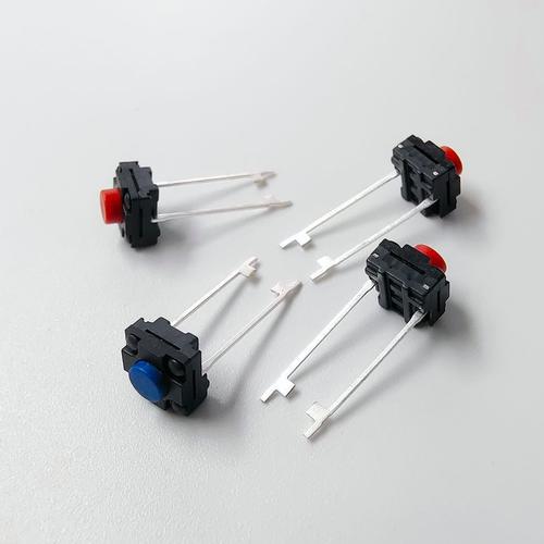 厂家销售防水6*6-5中二脚轻触开关红柄/黑柄长脚13.5mm可编带包装