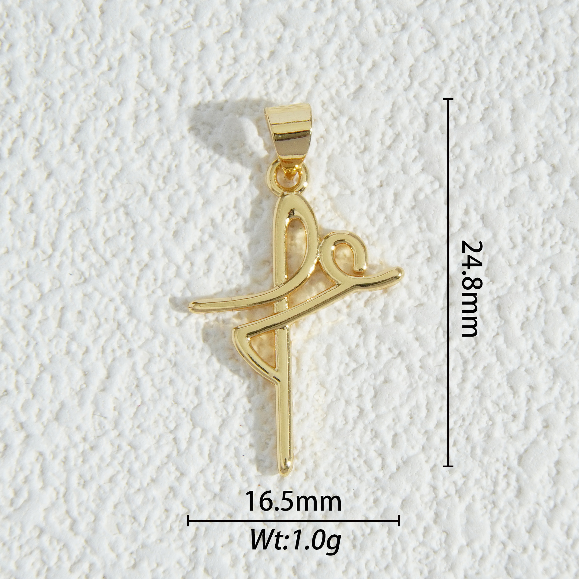18K oro micro-cristalino accesorios de piedra estrella luna mariposa flores amor colgante DIY collar material pendientes