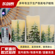 圣诞蜡烛7.5深波浪口圣诞树水贴蜡烛灯圣诞灯LED电子蜡烛灯遥控闪