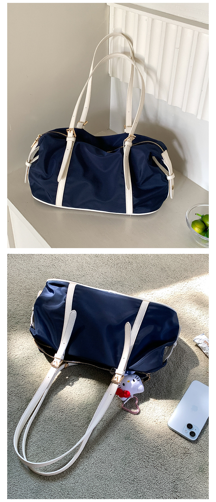 Nylon spalla grande capacità, semplice e versatile ascella ba, alla moda splicin, design di nicchia, pendolari donne_voghion.com