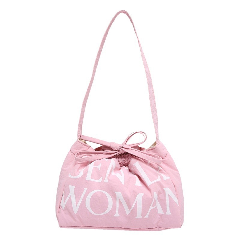 Trendy Women's Large Capacity Drawstring Shoulder Bag Casual Tote_voghion.com