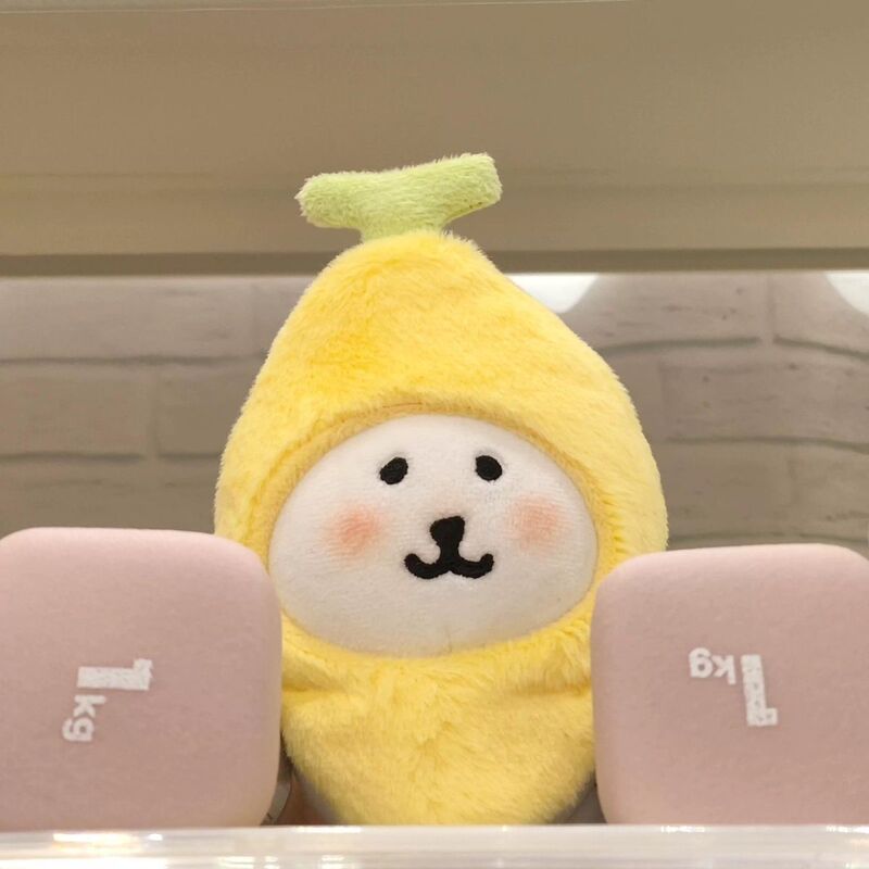 バナナリラックベアぬいぐるみヘッドギア 10 センチメートル綿人形かわいい自虐的なクマ人形ドレスアップベビー服ペンダント|undefined