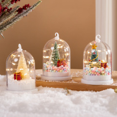 クリスマス装飾品子供発光火樹銀花プレゼント小夜灯デスクトップクリスマスツリー雪景色飾り