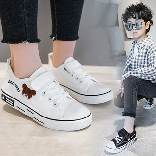 幼儿园学校表演小白鞋春夏秋季男女童运动透气帆布鞋宝宝白色板鞋