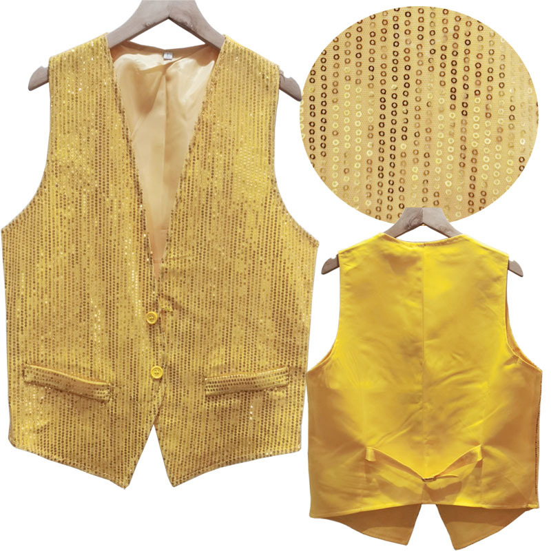 El comercio exterior de Fábrica Directa anfitrión coro de rendimiento de la reunión anual de rendimiento en el escenario mejor hombre fotografía Delgado Chaleco de lentejuelas