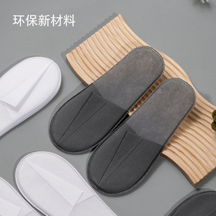 ✅ ✅ Factory Ready Stock Wholesale Hotel Supplies Disposable Non-Slip Slippers for Guesthouses and B&Bs, Summer Thickened Non-Woven Fabric