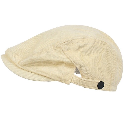 Large head circumference beret retro progressive hat solid color large size hat trendy autumn and winter literary corduroy painter hat for men