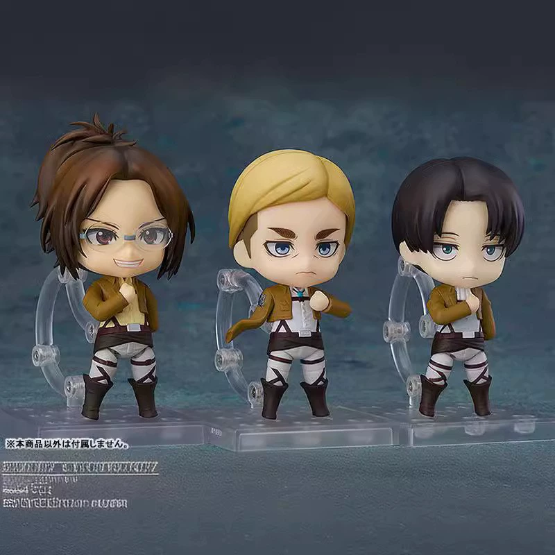 Фигурки (Attack on Titan) чиби подвижные, ≈10 см, раскрашенные, коллекционный набор