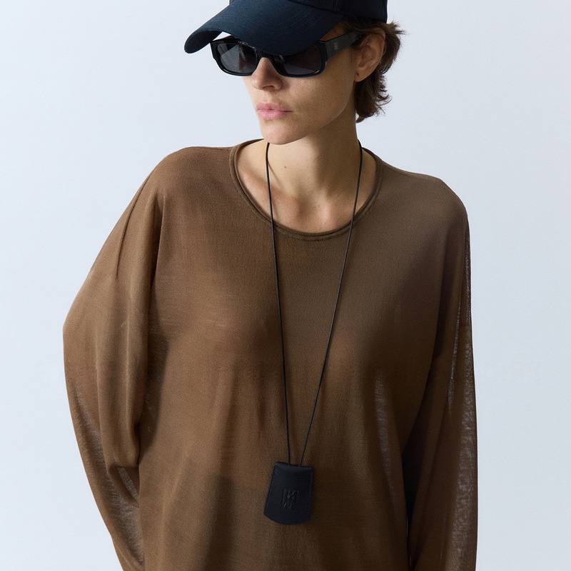 Unica/Zero-Pressure Air-Feel Triacetate Cotton Dry and Slightly Sheer Knitwear, Summer Casual Loose Sun-Protective Women's Clothing