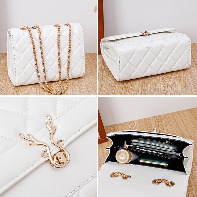 2025 Summer New style sheep diamond-shaped bag, single-shoulder bag, women's bag, pu bag, crossbody bag, chain bag, Chanel style undefined
