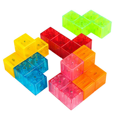 Juguete magnético transfronterizo cubo magnético transparente descompresión juguete variedad cubo montaje bloques de construcción juguete cubo magnético