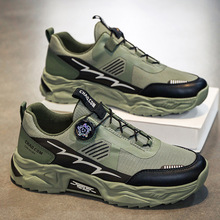 春季透气男鞋2025新款网面网鞋青少年运动跑步鞋休闲小白老爹潮鞋