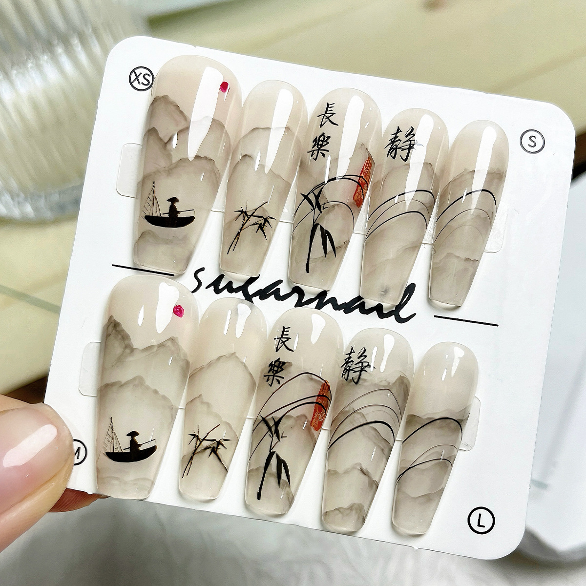 Manicure nuevo cristal ojo de gato usar uñas de alta calidad manuales manicure piezas de 10 piezas empaquetadas decodificación usar uñas al por mayor