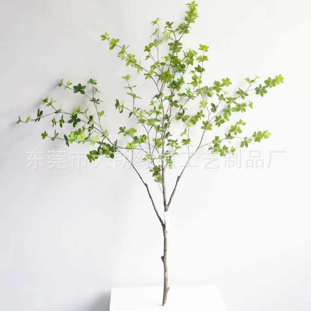 Nórdico artificial planta verde sola campana japonesa rama planta borracho madera rama flor arreglo interior escritorio Sala Decoración