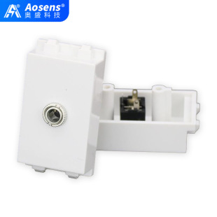 Aosheng 128-type ground plug panel accessories 3.5 earphone audio socket computer microphone socket assembly module