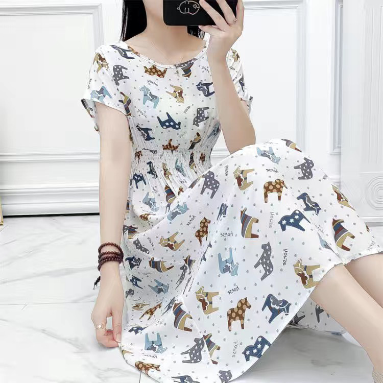 Completo gonna mare in seta e cotone donna stile bohémien midi_voghion.com