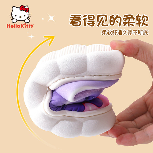 Kuromi Girls' Cotton Slippers  New Arrival Baby Girl Waterproof Anti-Slip Winter Cute Sanrio Character