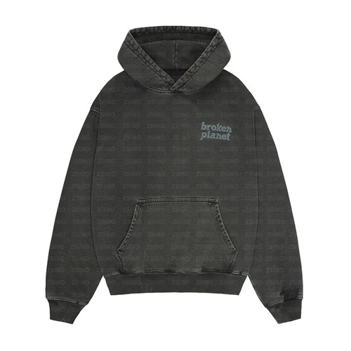 Vintage Streetwear Hooded Sweatshirt and Pants Set with Washed and Distressed Design