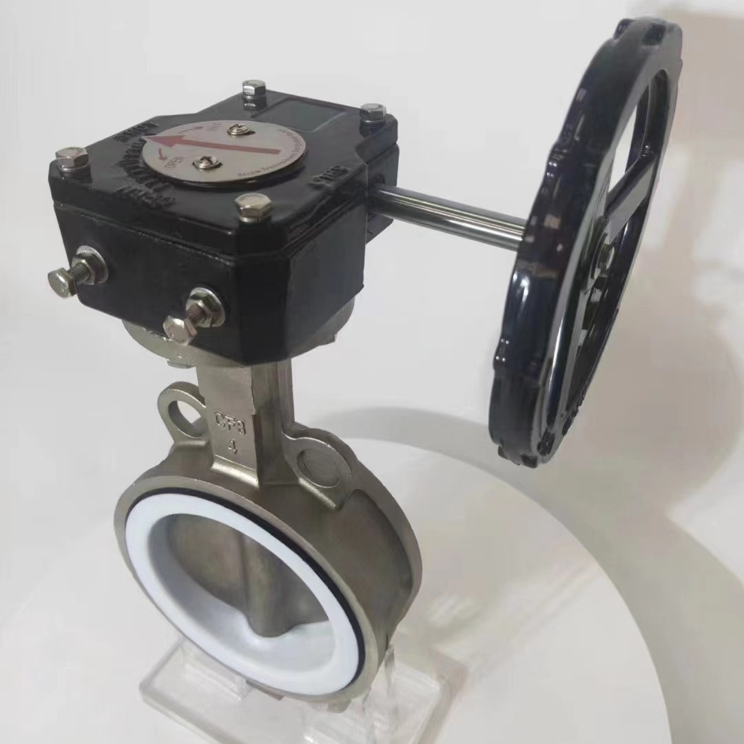 四氟不锈钢板蝶阀 电动防腐蝶阀  供应电动四氟蝶阀