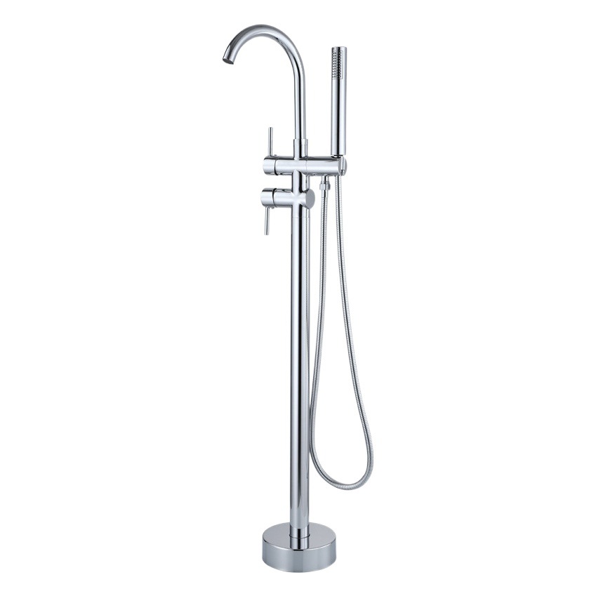 Directo de fábrica al por mayor de piso mezclado grifo de la bañera grifo de baño barril de madera vertical Europea bañera Comercio exterior transfronterizo