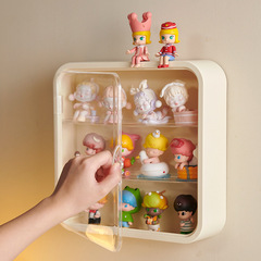New Creamy Style Wall-Hanging Doll Blind Box Storage Display Rack Pop Mart Figure Showcase Dustproof Figure Display