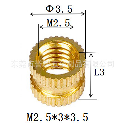 Injection-plastic copper nut m3 rolling copper nuts embedded copper…
