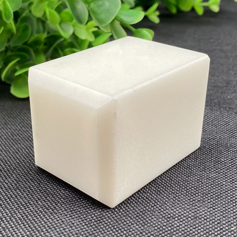 화이트 제이드 스퀘어 씰 도매 사무용품 장식품 옥 옥 선물 은행 이름 씰