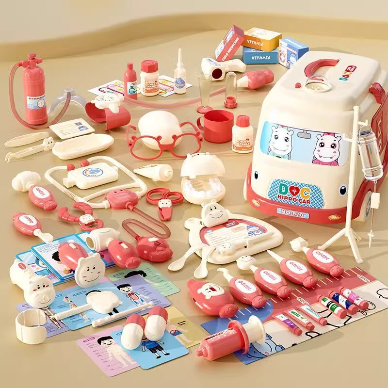 [대형 구급차 수납] 핑크 72종 세트