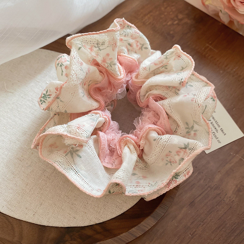 Sal marina, tela azul, encaje, lazo para el cabello de intestino grueso, cuerda para el cabello dulce y versátil, cuerda para el cabello con sensación de alta calidad, accesorios para el cabello