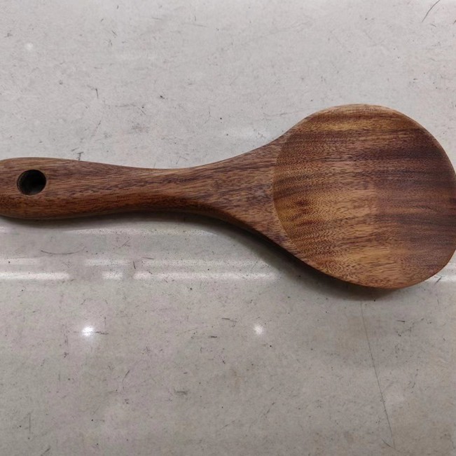 Teca madera antiadherente panela de cocina pala de madera mango largo pala de verduras hojas pequeñas acacia set de cocina herramientas de cocina