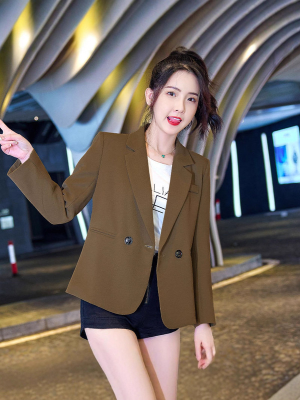黑色小西装外套女短款小个子2025新款春秋休闲高级感炸街上衣批发|undefined