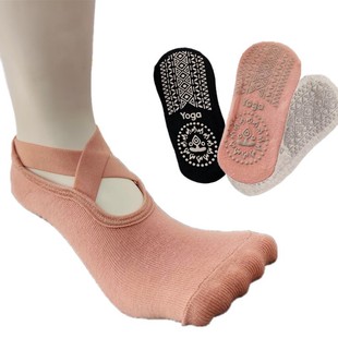 Yoga Socks Cross Strap Terry Thickeneded Non-Slip Dotted Sports Socks Dance Socks Pilates Breathable Yoga Socks