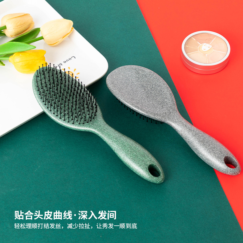 Red de Internet peine esponjoso cráneo alto linda dama hogar cabello rizado anti-largo masaje electrostático cuero cabelludo peine de costillas de colores