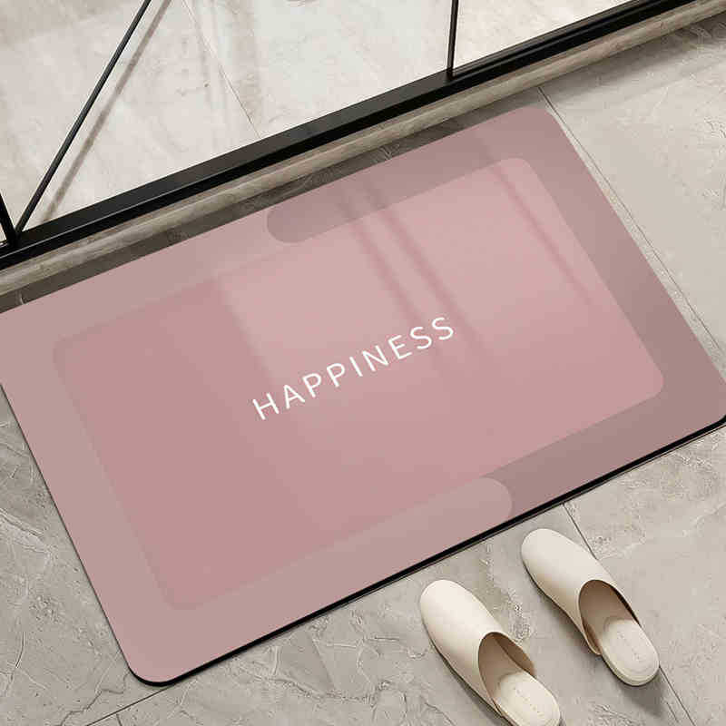 Moderno simple alfombra de barro de diatomeas color sólido absorción de agua alfombra de suelo de secado rápido inodoro antideslizante fácil de cuidar alfombra de pies