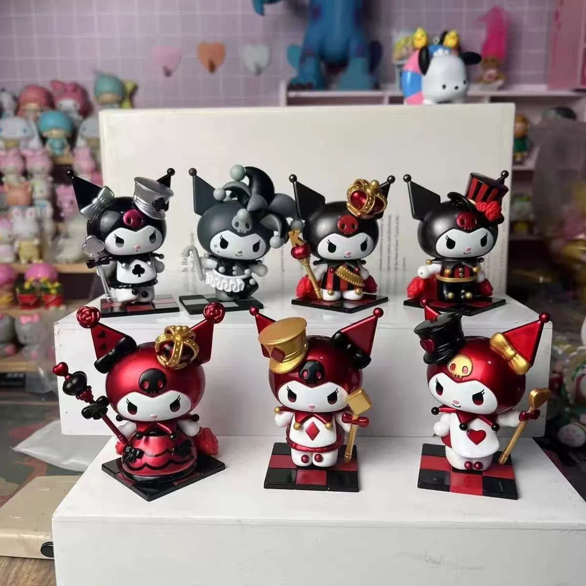 Sanrio Kulomi Poker Kingdom слепой бокс, модная фигурка-игрушка, милый мультяшный настольный