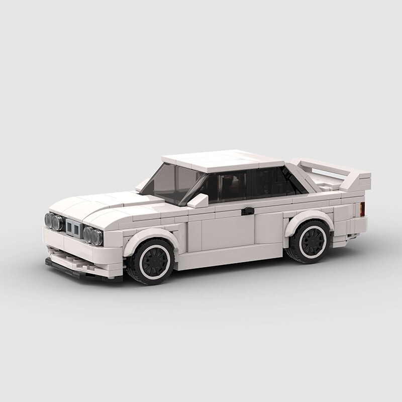 Blocks Compatible with Lego MOC BMW M3 E30-White Small Particle Creative Car Model Ornaments Assembly Toy Blocks Compatible with Lego MOC BMW M3 E30-White Small Particle Creative Car Model Ornaments Assembly Toy