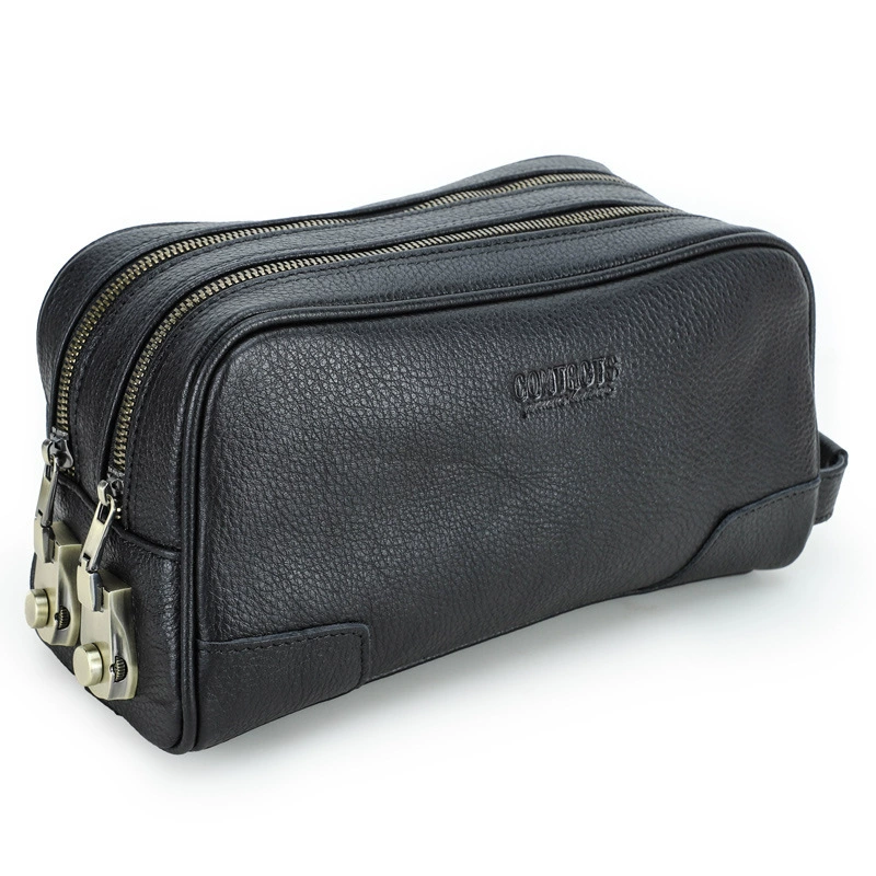 黒天使 Leather elite universal small clutch bag, handheld organizer bag, cowhide