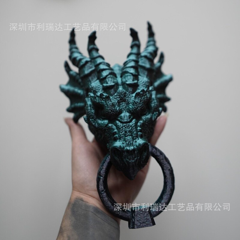 Gothic Decorative Dragon Head Sculpture, Resin Dragon Door Handle Statue, Front Door Main Door Knocker, Farmhouse Wall Decoration Gothic Decorative Dragon Head Sculpture, Resin Dragon Door Handle Statue, Front Door Main Door Knocker, Farmhouse Wall Decoration